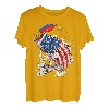 Barschangeln Fisch Amerikanische Flagge Vater 4. Juli T-Shirt