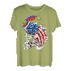 Barschangeln Fisch Amerikanische Flagge Vater 4. Juli T-Shirt