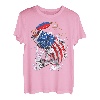 Barschangeln Fisch Amerikanische Flagge Vater 4. Juli T-Shirt