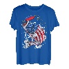 Barschangeln Fisch Amerikanische Flagge Vater 4. Juli T-Shirt
