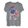Barschangeln Fisch Amerikanische Flagge Vater 4. Juli T-Shirt