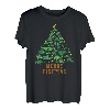 Merry Fishmas Lustiger Weihnachtsbaum Lichter Fisch Angeln Liebhaber T-Shirt