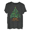 Merry Fishmas Lustiger Weihnachtsbaum Lichter Fisch Angeln Liebhaber T-Shirt