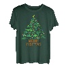 Merry Fishmas Lustiger Weihnachtsbaum Lichter Fisch Angeln Liebhaber T-Shirt