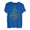 Merry Fishmas Lustiger Weihnachtsbaum Lichter Fisch Angeln Liebhaber T-Shirt