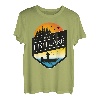 Ich wäre lieber am Fish Lake Wisconsin Sunset Fishing T-Shirt