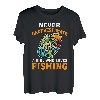 Unterschätze niemals ein Mädchen, das gerne angeln T-Shirt