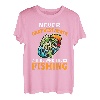 Unterschätze niemals ein Mädchen, das gerne angeln T-Shirt
