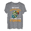 Unterschätze niemals ein Mädchen, das gerne angeln T-Shirt
