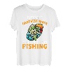 Unterschätze niemals ein Mädchen, das gerne angeln T-Shirt