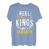 Reel Kings Are Born In Januar Angeln Geburtstag T-Shirt