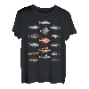 Arten von Süßwasser- und Meeresfischen, Angeln T-Shirt