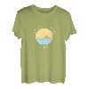 Retro-Sonnenuntergang, bunt, Strand, Florida, Ozean, Kunst T-Shirt