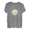 Retro-Sonnenuntergang, bunt, Strand, Florida, Ozean, Kunst T-Shirt