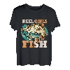 Angelrolle für Mädchen, Fischer, Angeln, Design T-Shirt