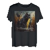 Schwarze Katze Angeln Mais auf dem Cob T-Shirt
