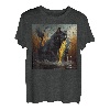 Schwarze Katze Angeln Mais auf dem Cob T-Shirt