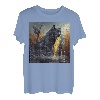 Schwarze Katze Angeln Mais auf dem Cob T-Shirt