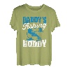 Daddy's Fishing Buddy Dad Fish Young Fisherman Vatertag T-Shirt