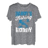 Daddy's Fishing Buddy Dad Fish Young Fisherman Vatertag T-Shirt