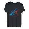 Retro Angler Flammen Fischer Vintage Angelrute Fisch T-Shirt