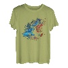 Retro Angler Flammen Fischer Vintage Angelrute Fisch T-Shirt