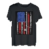 Amerikanische Flagge, Angeln, Retro, Angler, Neuheit T-Shirt