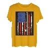 Amerikanische Flagge, Angeln, Retro, Angler, Neuheit T-Shirt
