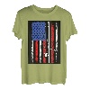 Amerikanische Flagge, Angeln, Retro, Angler, Neuheit T-Shirt