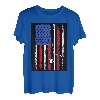 Amerikanische Flagge, Angeln, Retro, Angler, Neuheit T-Shirt