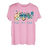 Peace Love Beach Sommer-Urlaubs-Sonnenbrille T-Shirt