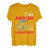 Herren Echte Angler Fahren Nach Norwegen, Hochsee Angeln Nordkap T-Shirt