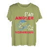 Herren Echte Angler Fahren Nach Norwegen, Hochsee Angeln Nordkap T-Shirt