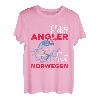 Herren Echte Angler Fahren Nach Norwegen, Hochsee Angeln Nordkap T-Shirt
