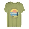 Lange Strand-Souvenir-Bekleidung - Retro-Vintage-Stil langer Strand T-Shirt