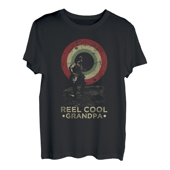 Herren Reel Cool Grandpa Retro Angeln Vintage Old Man Dad T-Shirt