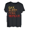 Eat. Sleep Fish Wiederholung T-Shirt