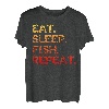 Eat. Sleep Fish Wiederholung T-Shirt
