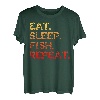 Eat. Sleep Fish Wiederholung T-Shirt