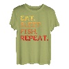 Eat. Sleep Fish Wiederholung T-Shirt
