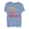 Eat. Sleep Fish Wiederholung T-Shirt