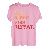 Eat. Sleep Fish Wiederholung T-Shirt
