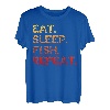 Eat. Sleep Fish Wiederholung T-Shirt