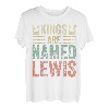 Lustiges personalisiertes Namensshirt Kings Are Named Lewis T-Shirt