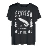 Ich frage mich, ob Wels zu lustig an mich denken, Angeln T-Shirt