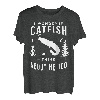 Ich frage mich, ob Wels zu lustig an mich denken, Angeln T-Shirt
