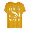 Ich frage mich, ob Wels zu lustig an mich denken, Angeln T-Shirt