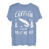 Ich frage mich, ob Wels zu lustig an mich denken, Angeln T-Shirt