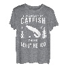 Ich frage mich, ob Wels zu lustig an mich denken, Angeln T-Shirt