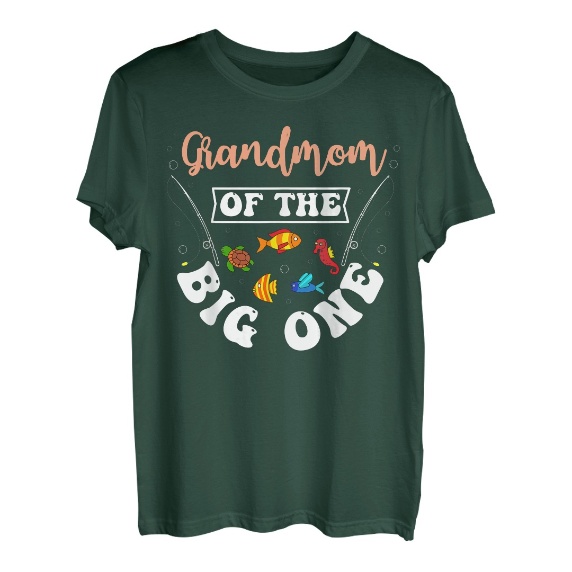 Grandmom Of The Big One Angeln, Geburtstagsparty, Geburtstag T-Shirt